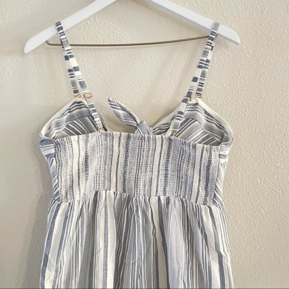 Red Carter Women’s KIMBERLY Striped Tie Front Jumpsuit Size L - Picture 7 of 14